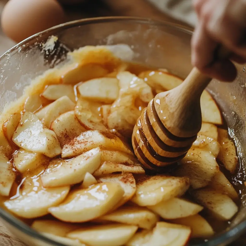 Key ingredients for Japanese apple pastries, featuring fresh apples, puff pastry, butter, cinnamon, sugar, and egg wash, beautifully displayed on a rustic kitchen counter.