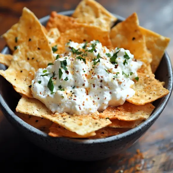Nutritional breakdown of homemade cottage cheese chips, including calories, protein, fat, and carbs per serving.