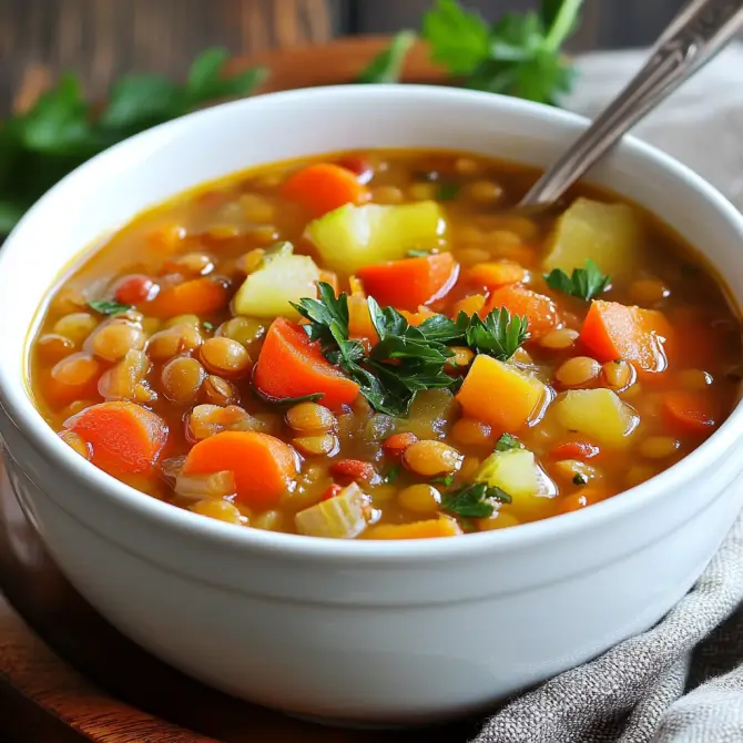 Recipe 5: Lentil and Vegetable Soup For Healthy Kosher Dinner Recipes